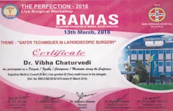 Dr. Vibha Chaturvedi Sharma — certificate 1