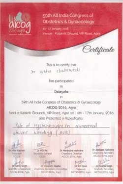 Dr. Vibha Chaturvedi Sharma — certificate 13