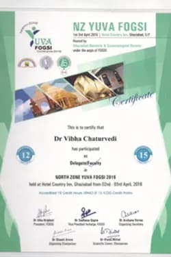Dr. Vibha Chaturvedi Sharma — certificate 14