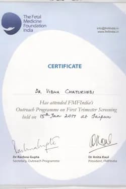 Dr. Vibha Chaturvedi Sharma — certificate 15