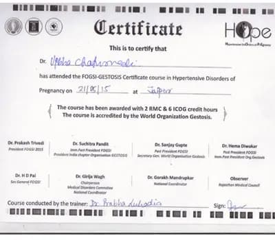 Dr. Vibha Chaturvedi Sharma — certificate 16