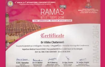 Dr. Vibha Chaturvedi Sharma — certificate 2