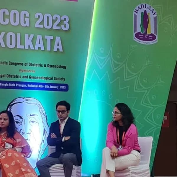 Dr. Vibha Chaturvedi Sharma at a medical conference — visual journey 9