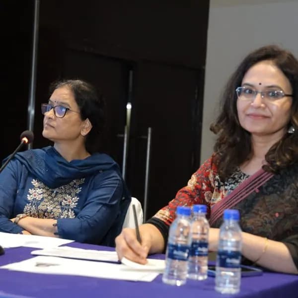 Dr. Vibha Chaturvedi Sharma at a medical conference — visual journey 16