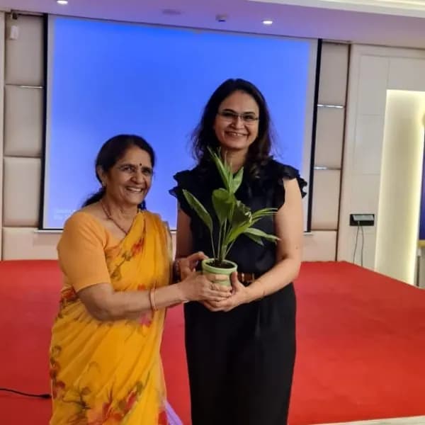 Dr. Vibha Chaturvedi Sharma at a medical conference — visual journey 17