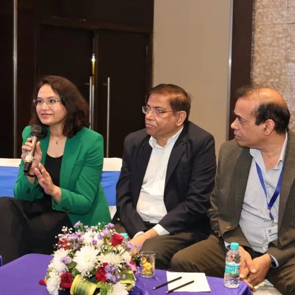 Dr. Vibha Chaturvedi Sharma at a medical conference — visual journey 32