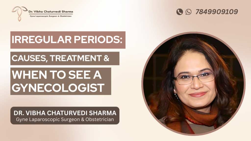 Irregular periods may indicate hormonal or gynecological issues.