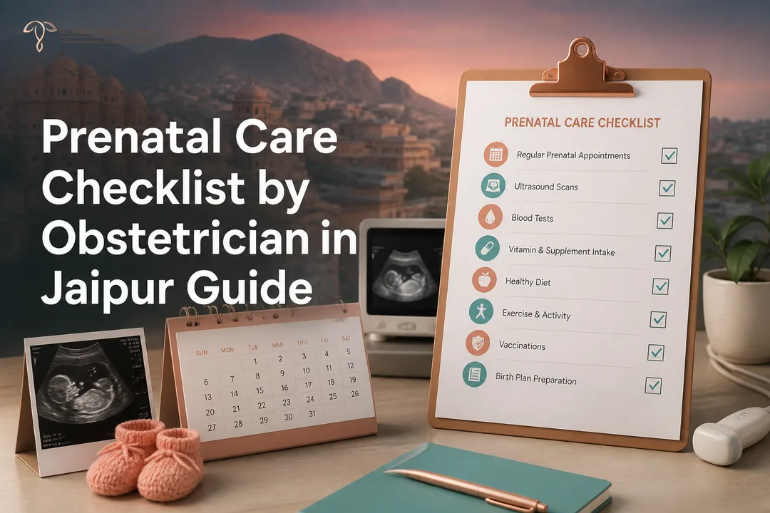 Prenatal care checklist visuals designed by an Obstetrician in Jaipur